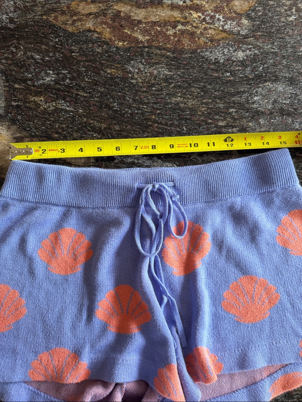 Beach Riot Lavender Shell-Print Drawstring Shorts - Picture 9 of 15
